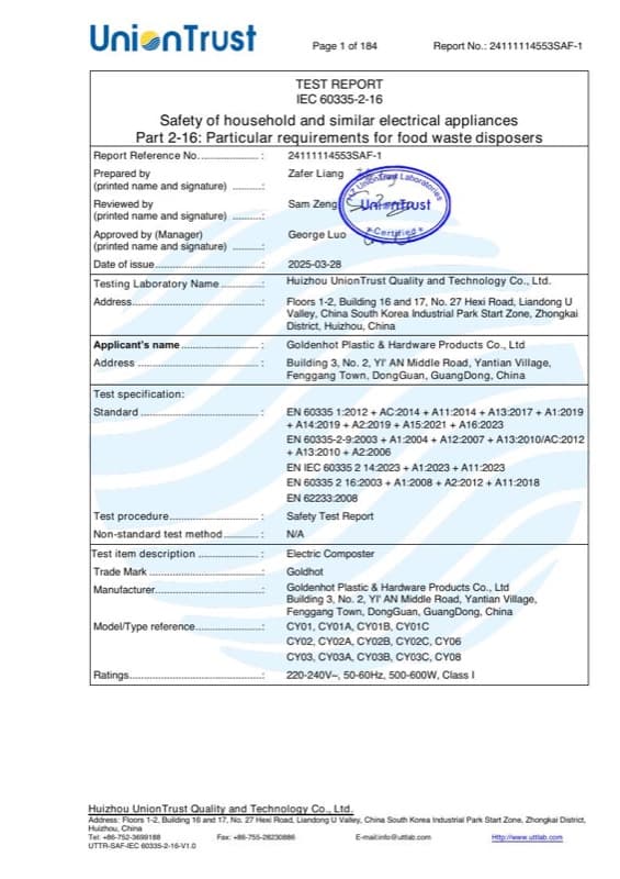 CE LVD EU certificate